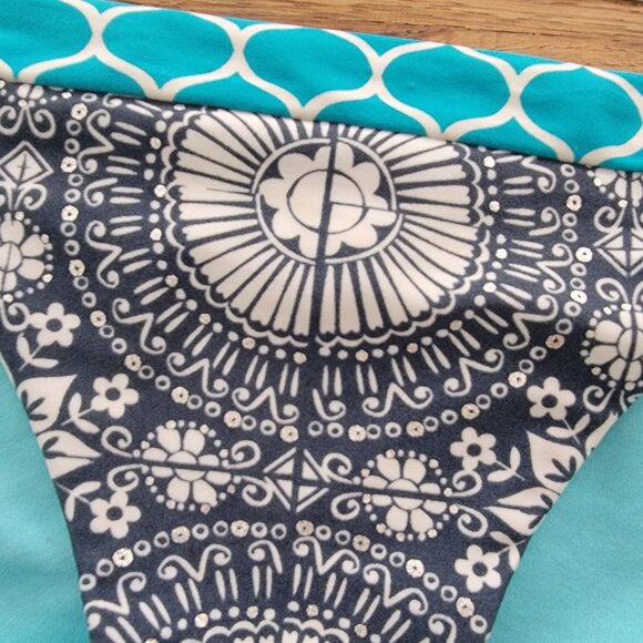 Gossip Mandala Print Bikini Bottom w Side Tie - Picture 4 of 7